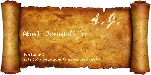 Abel Jonatán névjegykártya